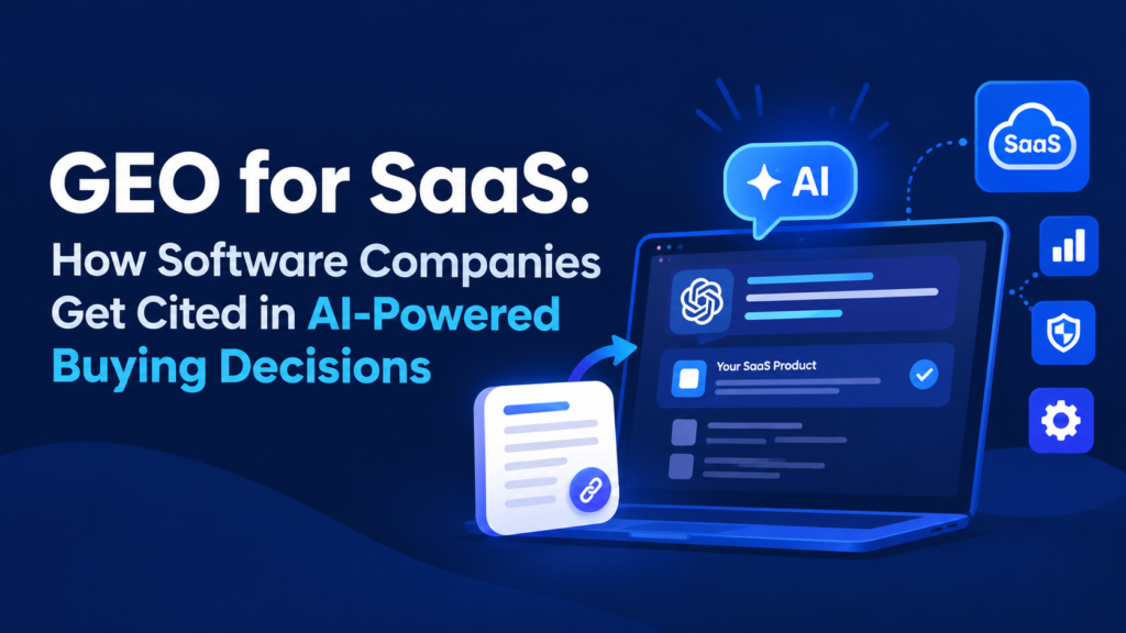 GEO Case Study illustrating SaaS visibility, AI-powered software recommendations, and citations in AI search results.