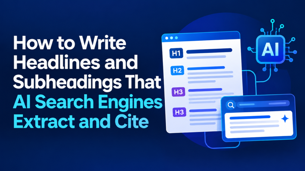 How to write headlines and subheadings that AI search engines extract and cite.